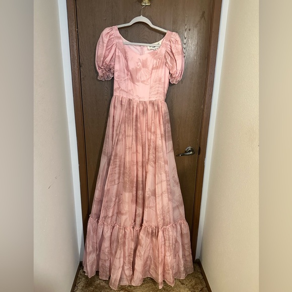 JessaKae RARE Ballerina Dress Silk Princess Gown with Ballerinas Pattern - Picture 10 of 16